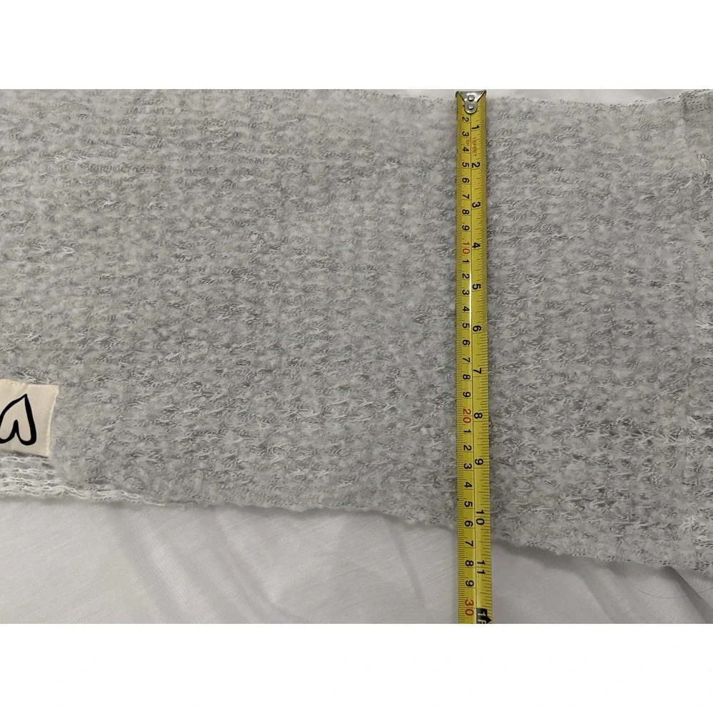 Rae Dunn Hat Soft‎ Gray Infinity Scarf LOVE Patch Heart